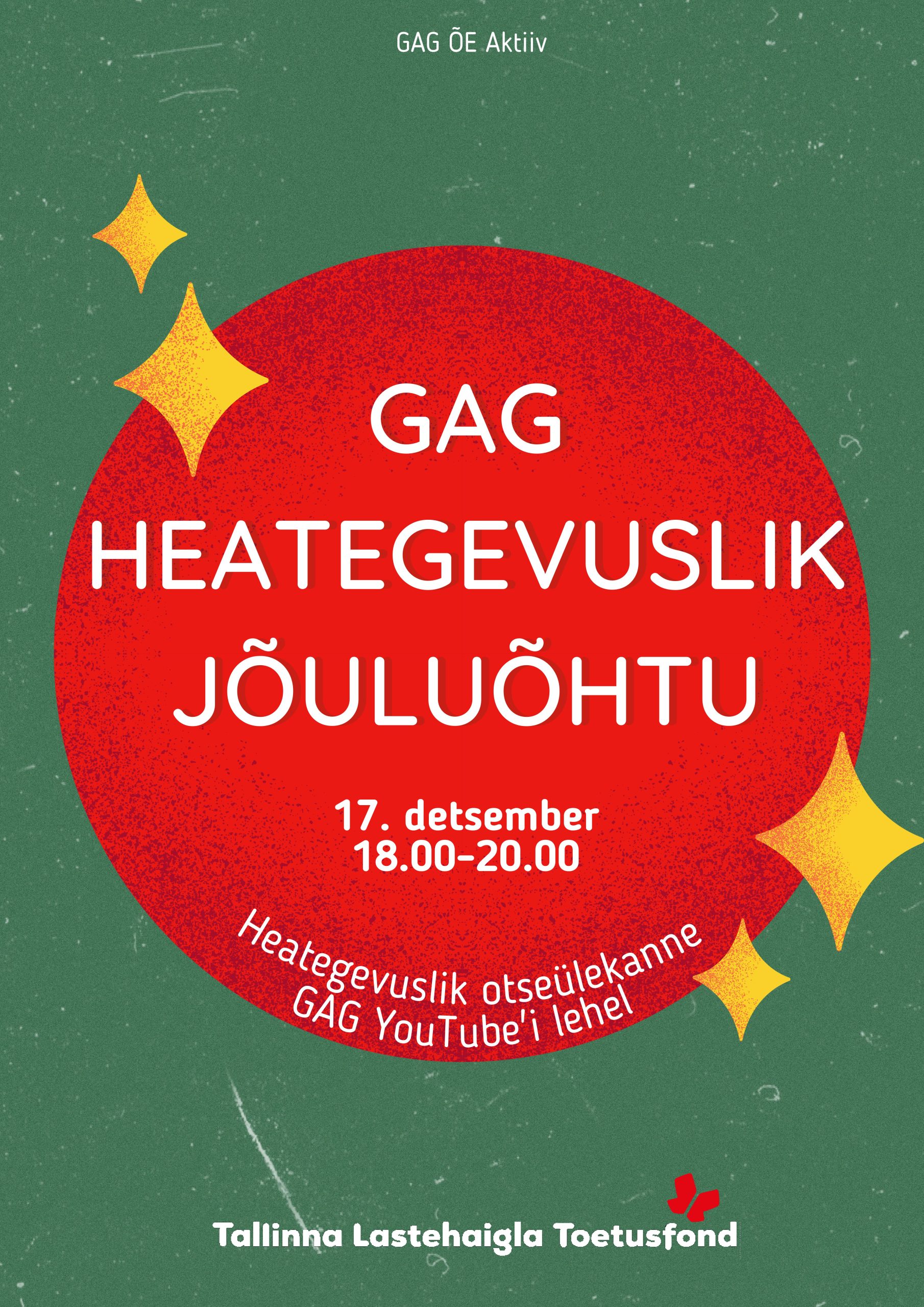 Read more about the article GAG heategevuslik jõuluõhtu 17.12 kell 18!