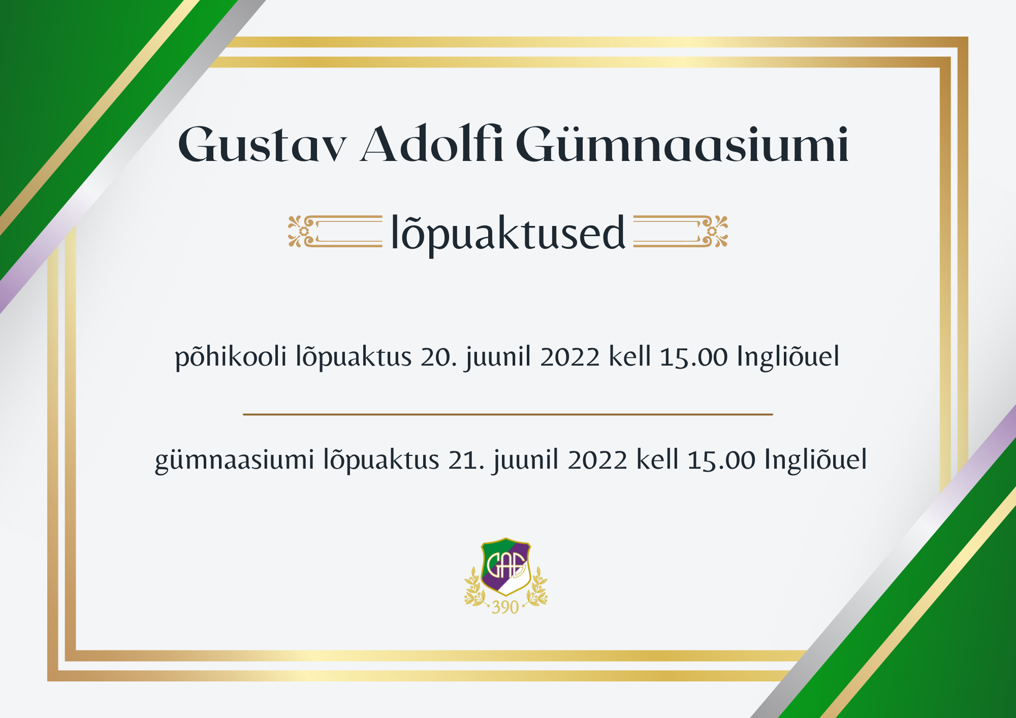 Read more about the article Gustav Adolfi Gümnaasiumi lõpuaktused